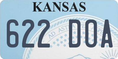KS license plate 622DOA