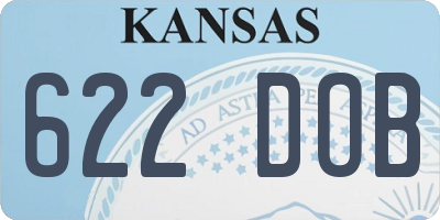 KS license plate 622DOB