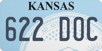 KS license plate 622DOC