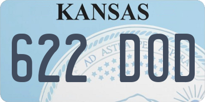 KS license plate 622DOD