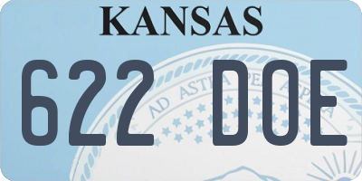 KS license plate 622DOE