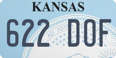 KS license plate 622DOF