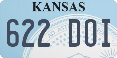 KS license plate 622DOI