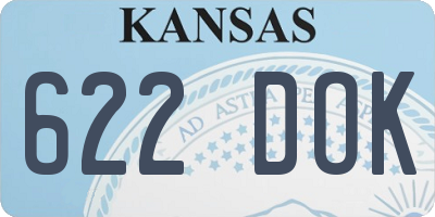 KS license plate 622DOK