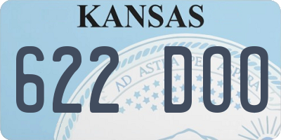 KS license plate 622DOO