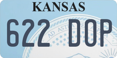 KS license plate 622DOP