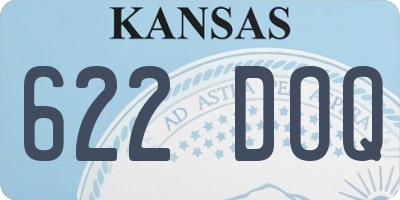 KS license plate 622DOQ