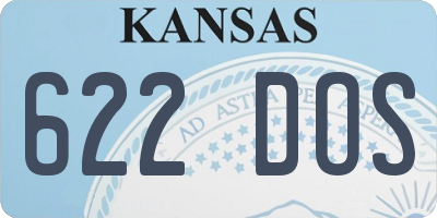 KS license plate 622DOS