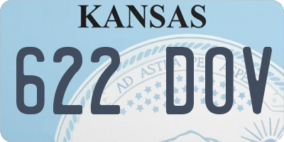KS license plate 622DOV
