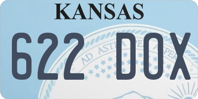 KS license plate 622DOX