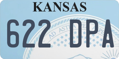 KS license plate 622DPA
