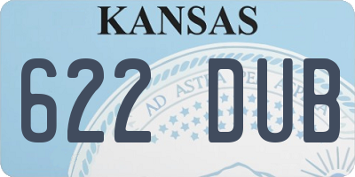 KS license plate 622DUB