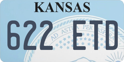 KS license plate 622ETD