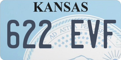 KS license plate 622EVF