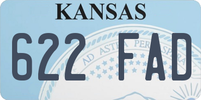 KS license plate 622FAD