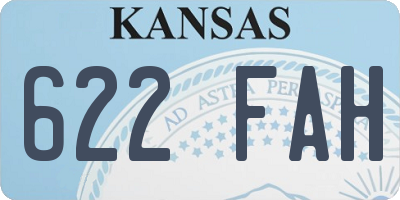 KS license plate 622FAH
