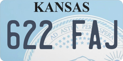 KS license plate 622FAJ
