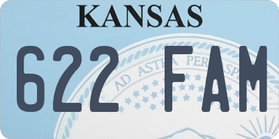 KS license plate 622FAM