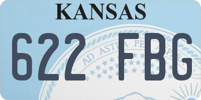 KS license plate 622FBG