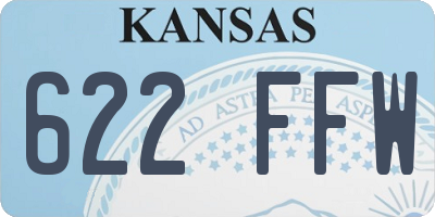 KS license plate 622FFW