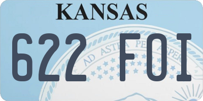 KS license plate 622FOI