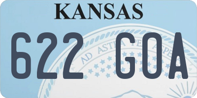 KS license plate 622GOA
