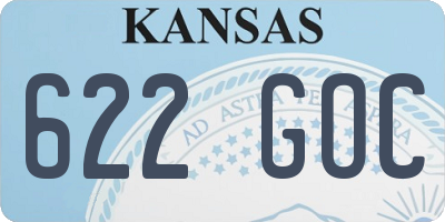 KS license plate 622GOC
