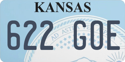KS license plate 622GOE