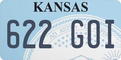 KS license plate 622GOI
