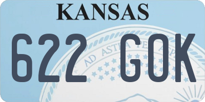 KS license plate 622GOK