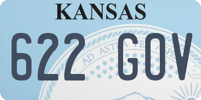 KS license plate 622GOV