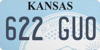 KS license plate 622GUO
