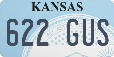 KS license plate 622GUS