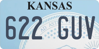 KS license plate 622GUV
