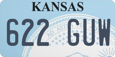 KS license plate 622GUW