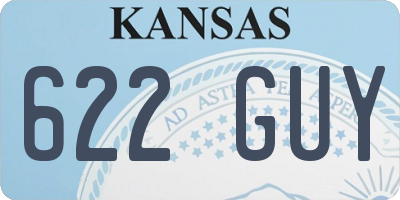 KS license plate 622GUY