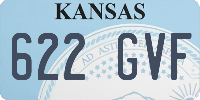 KS license plate 622GVF