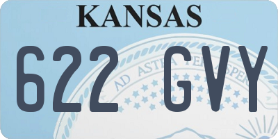 KS license plate 622GVY