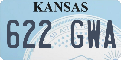KS license plate 622GWA