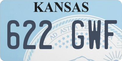 KS license plate 622GWF