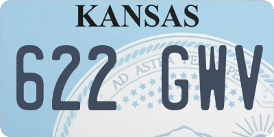 KS license plate 622GWV