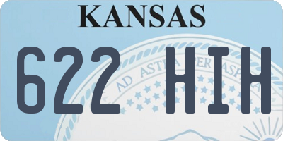 KS license plate 622HIH