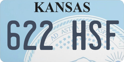 KS license plate 622HSF