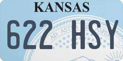 KS license plate 622HSY