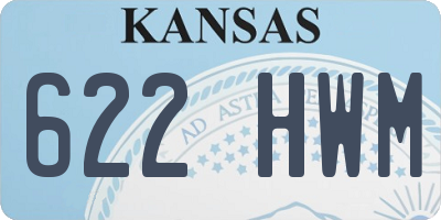 KS license plate 622HWM