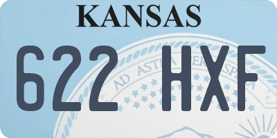 KS license plate 622HXF
