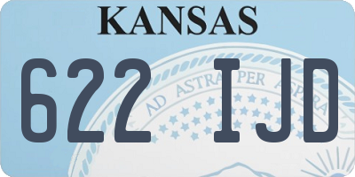 KS license plate 622IJD