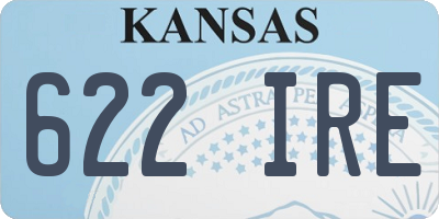 KS license plate 622IRE