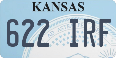 KS license plate 622IRF