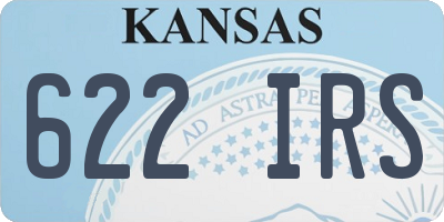 KS license plate 622IRS